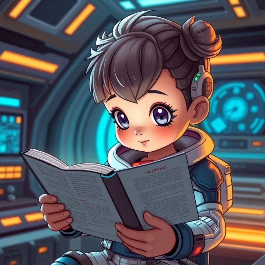Liternauta leyendo