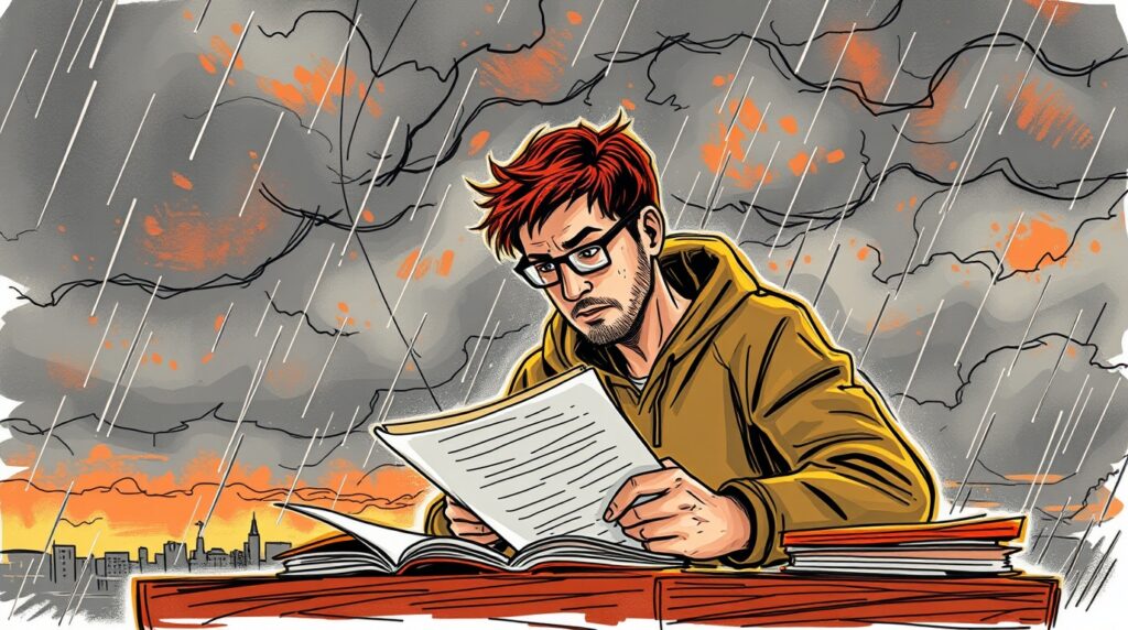 Autor en la tormenta